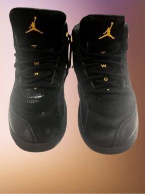 Nike Youth Air Jordan 12 GS Black Taxi Shoes Sneakers